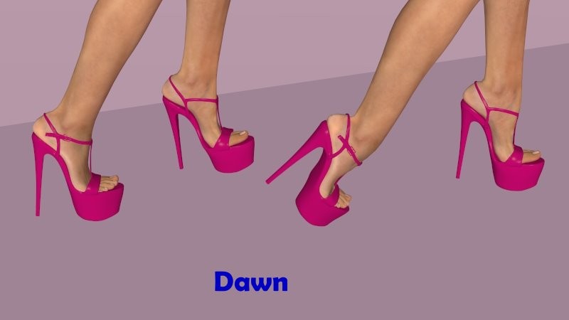 Sandals Heels for V4, La Femme, La Femme 2, La Femme Pro, Dawn by N/A