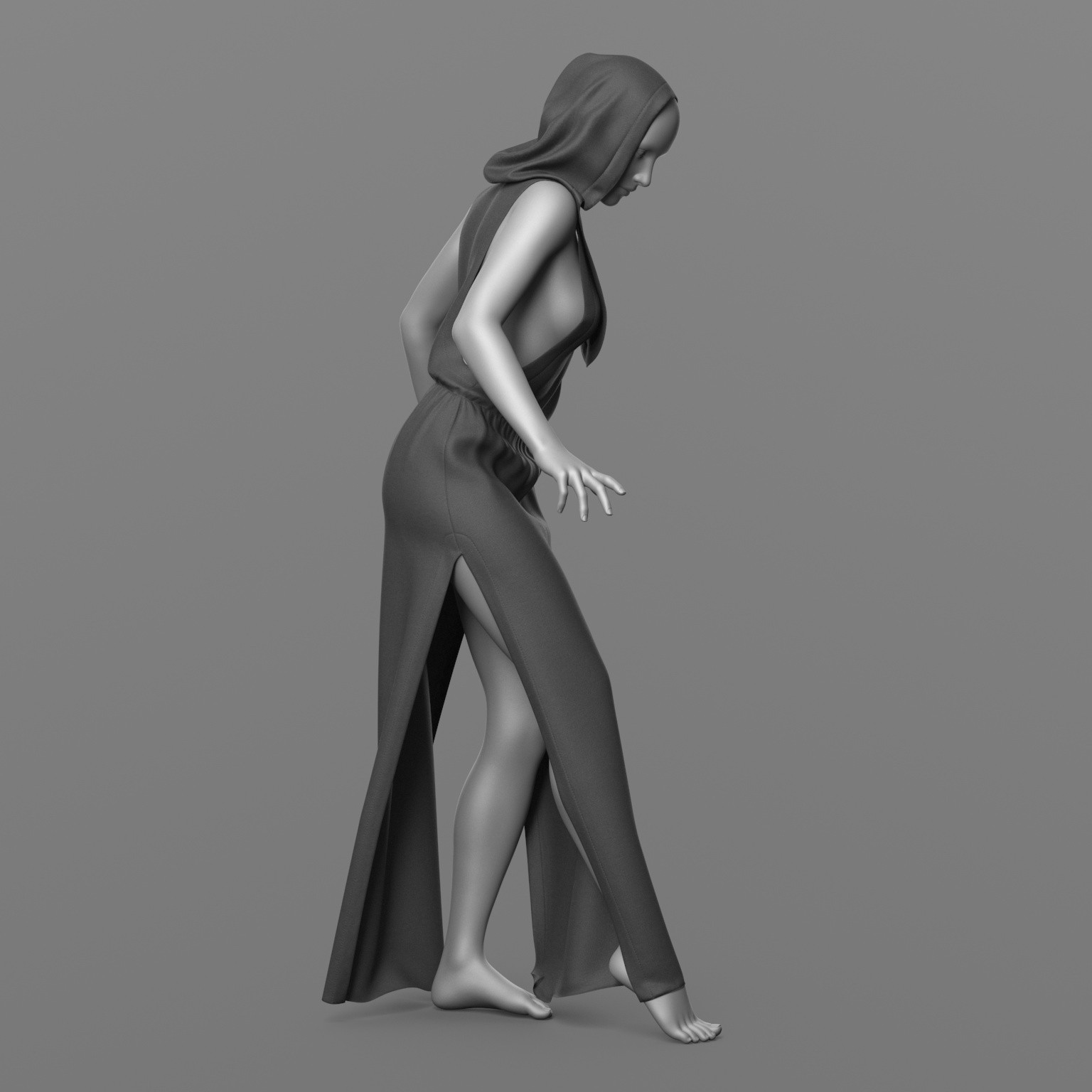 Long Dress with Hood G8 Female by N/A