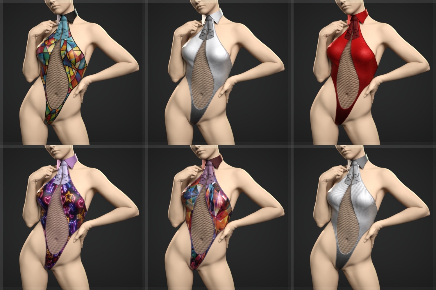 dForce Fancy Leotard and Jacket for G8F, G8M and G9 (and derivative characters) by N/A