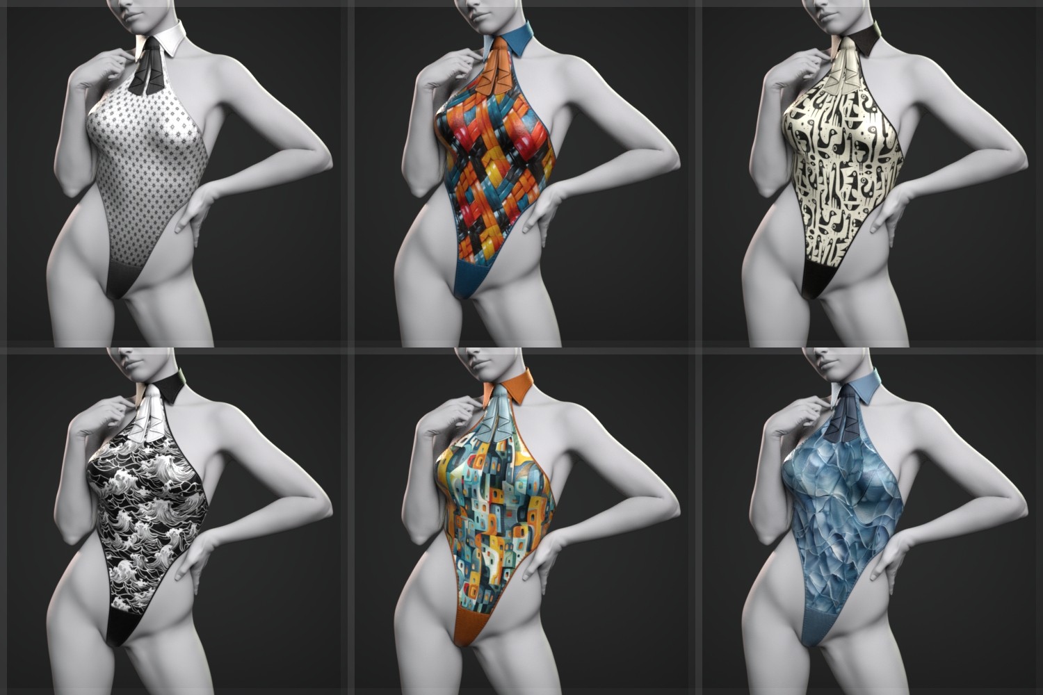 dForce Fancy Leotard and Jacket for G8F, G8M and G9 (and derivative characters) by N/A