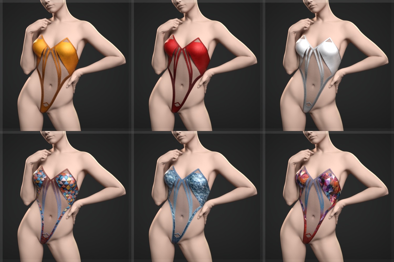 dForce Fancy Leotard and Jacket for G8F, G8M and G9 (and derivative characters) by N/A