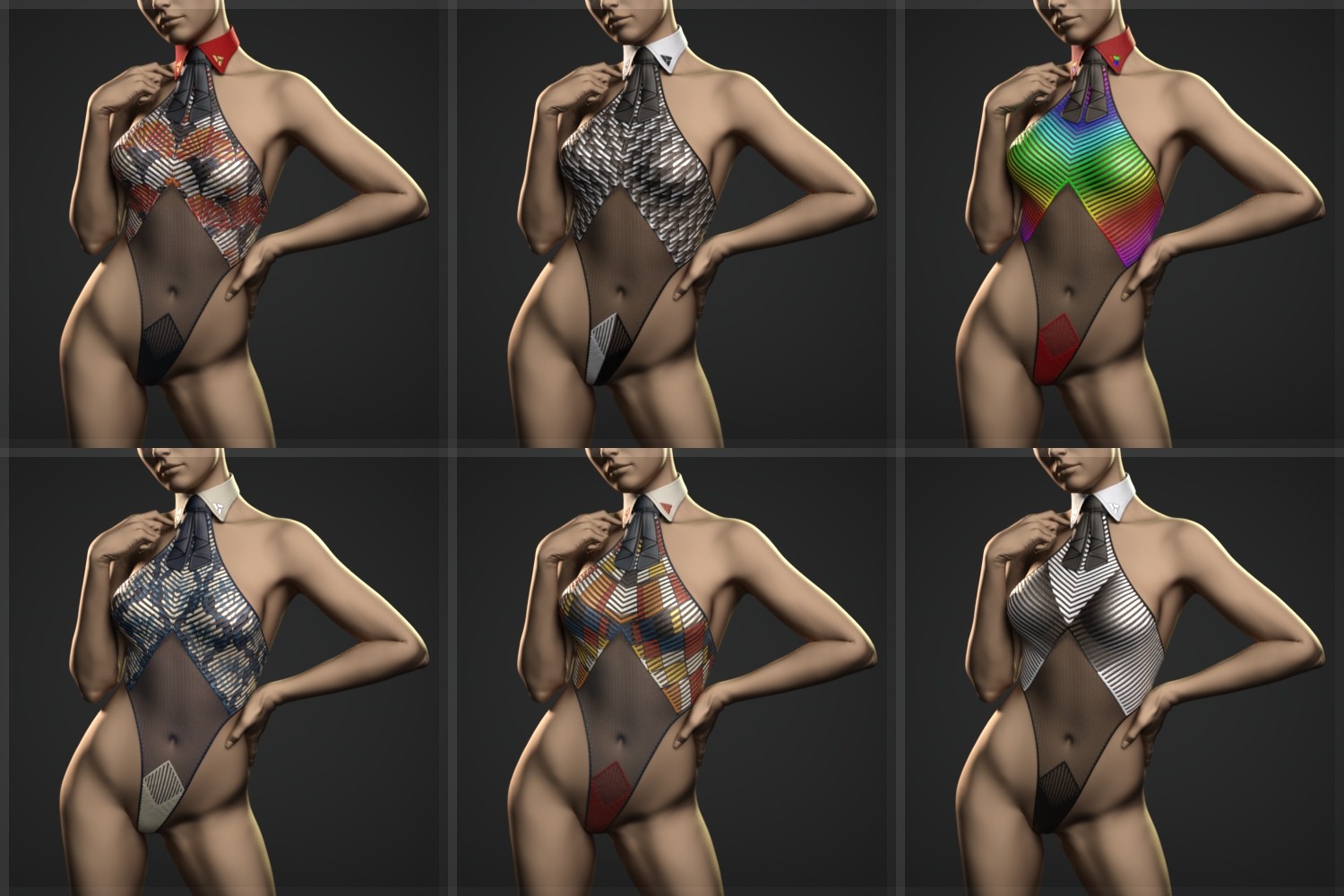dForce Fancy Leotard and Jacket for G8F, G8M and G9 (and derivative characters) by N/A