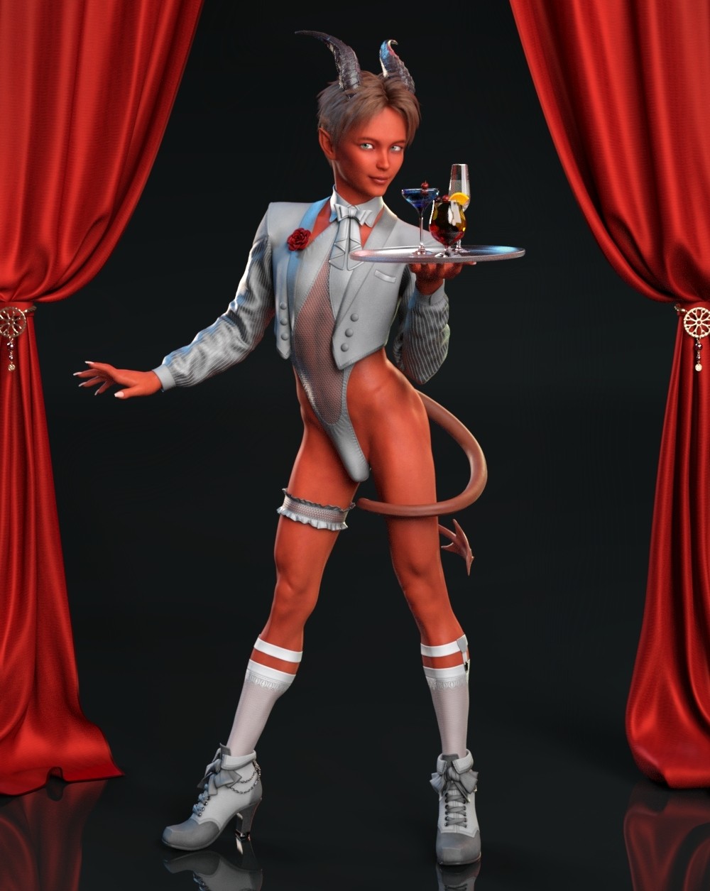 dForce Fancy Leotard and Jacket for G8F, G8M and G9 (and derivative characters) by N/A