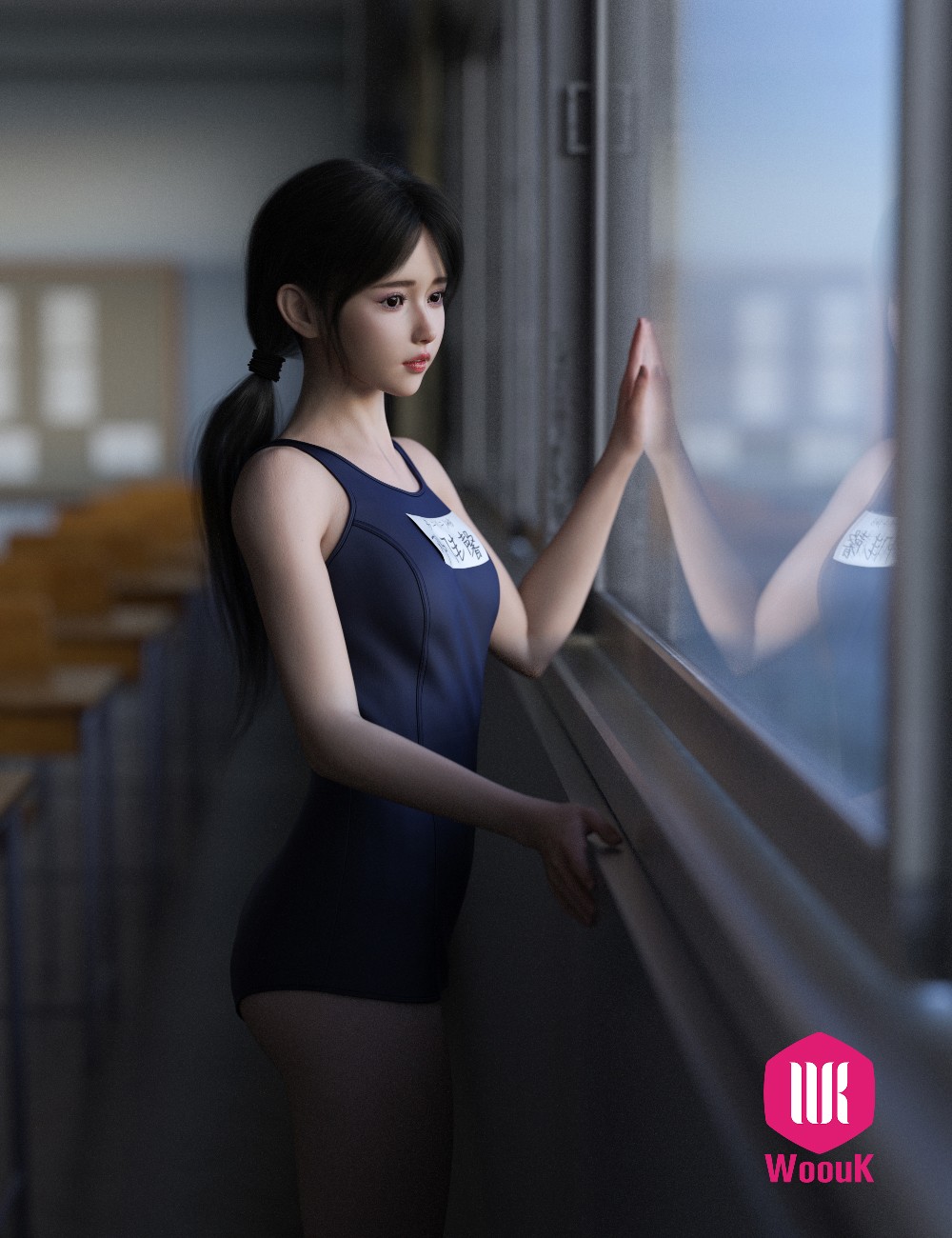 dForce WUK Old School Swimsuit for Genesis 8 and 8.1 Female by N/A