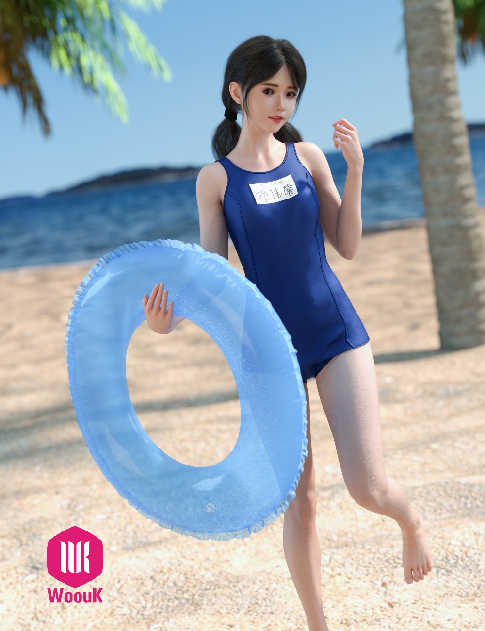 dForce WUK Old School Swimsuit for Genesis 8 and 8.1 Female by N/A