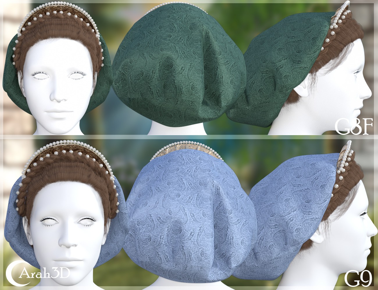 Arah3D Vannozza Snood for G8F and G9 by N/A