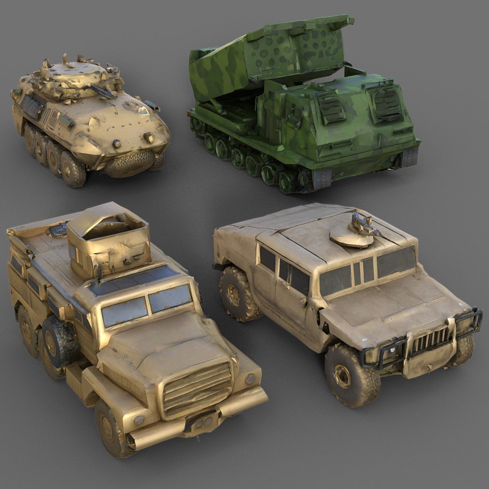 40 LowRez-Army Vehicles for Daz Studio by N/A