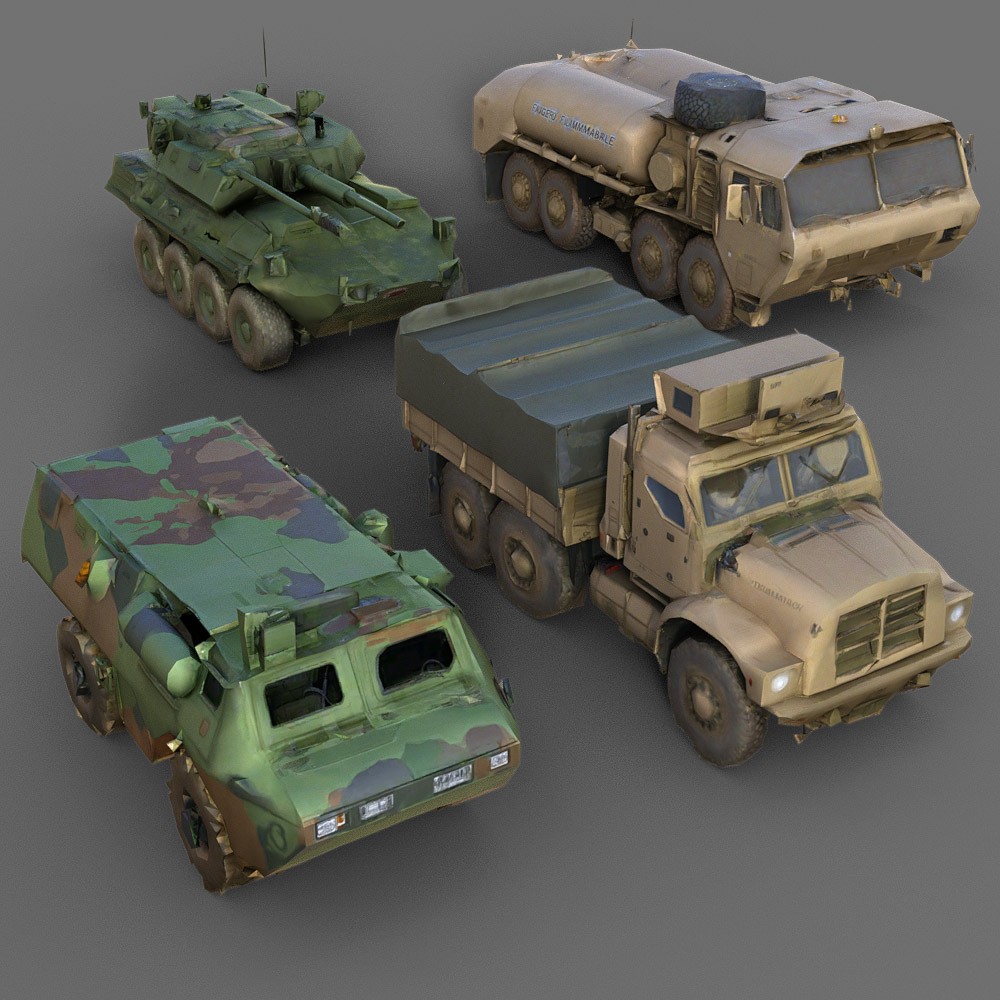 40 LowRez-Army Vehicles for Daz Studio by N/A