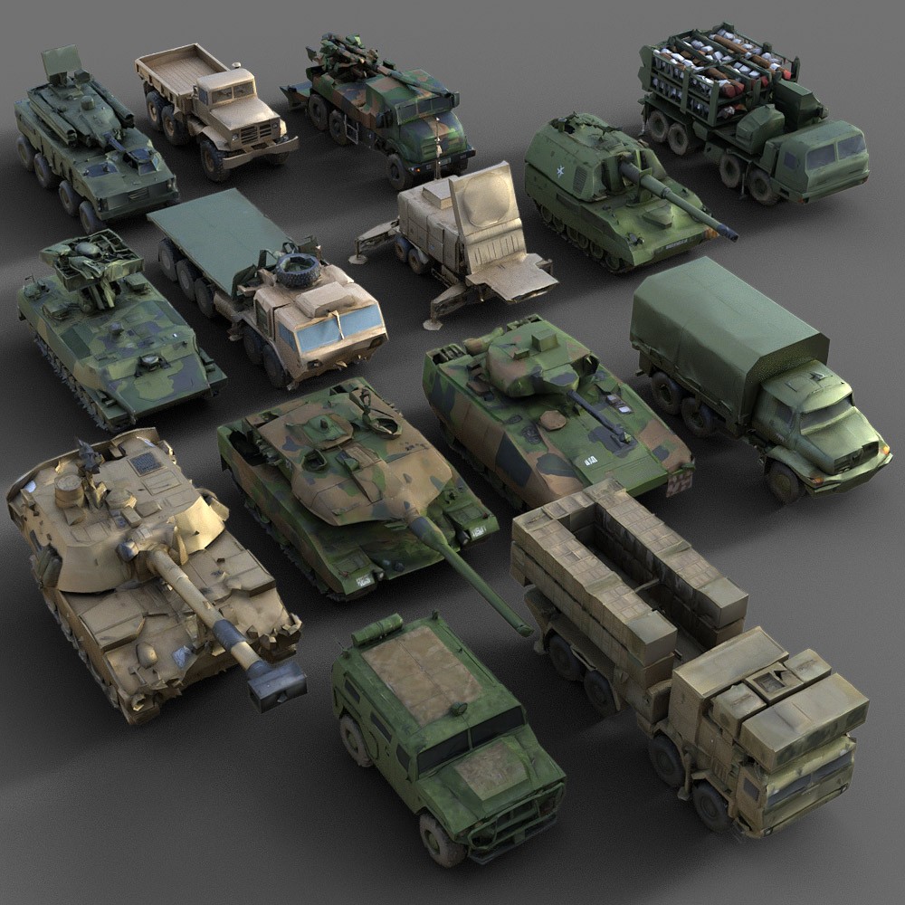 40 LowRez-Army Vehicles for Daz Studio by N/A