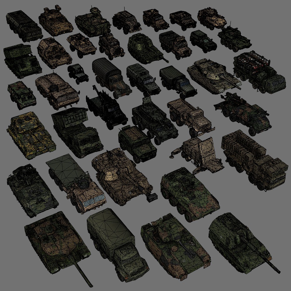 40 LowRez-Army Vehicles for Daz Studio by N/A