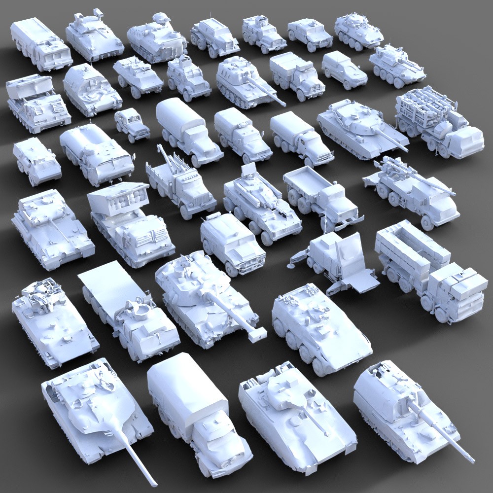 40 LowRez-Army Vehicles for Daz Studio by N/A