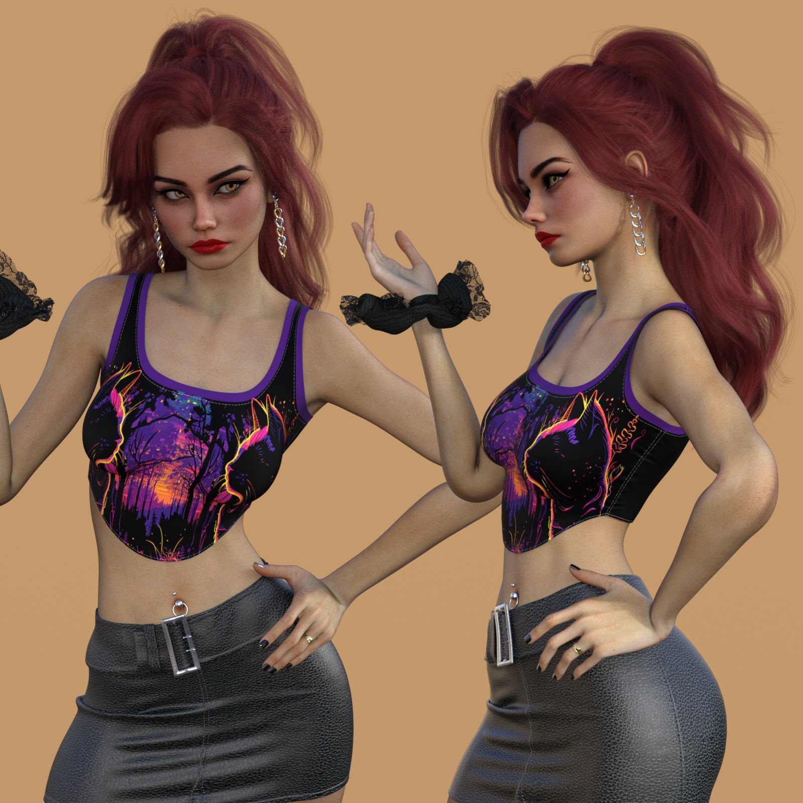 DA-PartyTime for dForce Basic Crop Tank G8 G8.1 G9 by Sveva by N/A