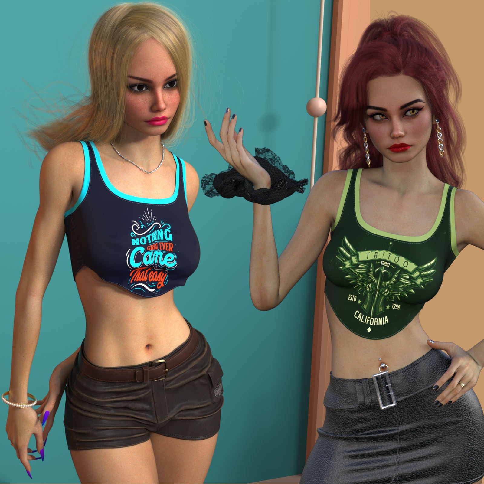 DA-PartyTime for dForce Basic Crop Tank G8 G8.1 G9 by Sveva by N/A