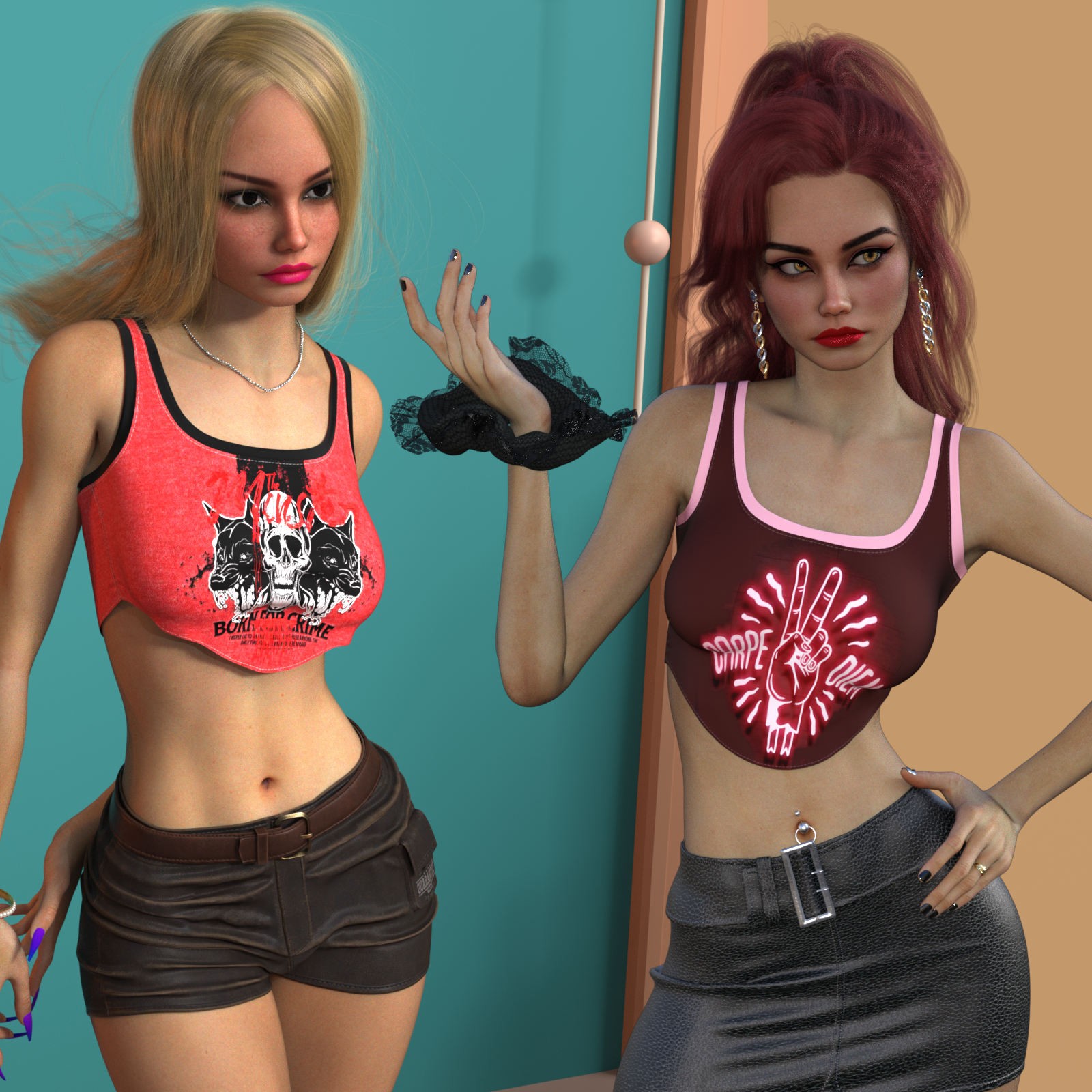 DA-PartyTime for dForce Basic Crop Tank G8 G8.1 G9 by Sveva by N/A