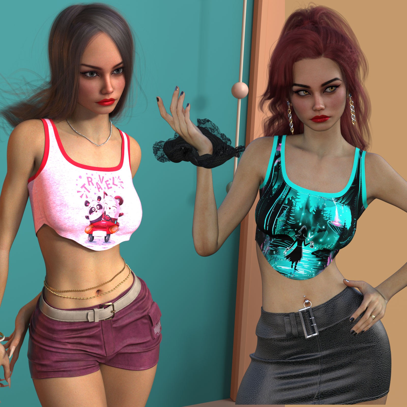 DA-PartyTime for dForce Basic Crop Tank G8 G8.1 G9 by Sveva by N/A