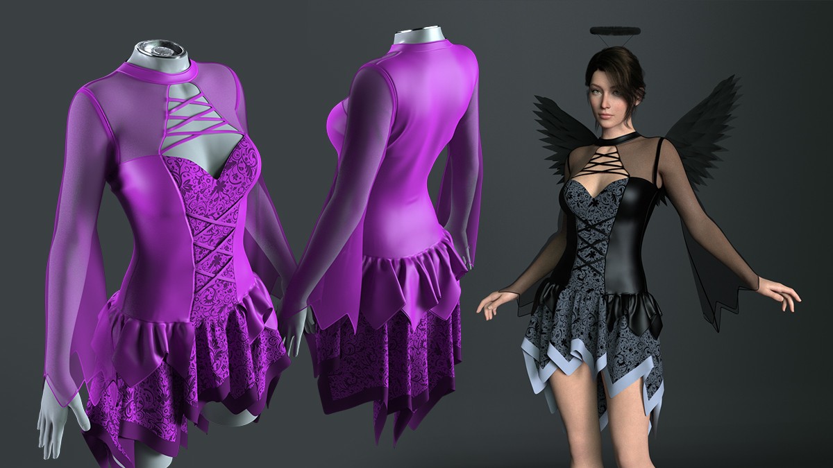 RQL-dForce Fallen Angel Halloween Costume G8/8.1 F