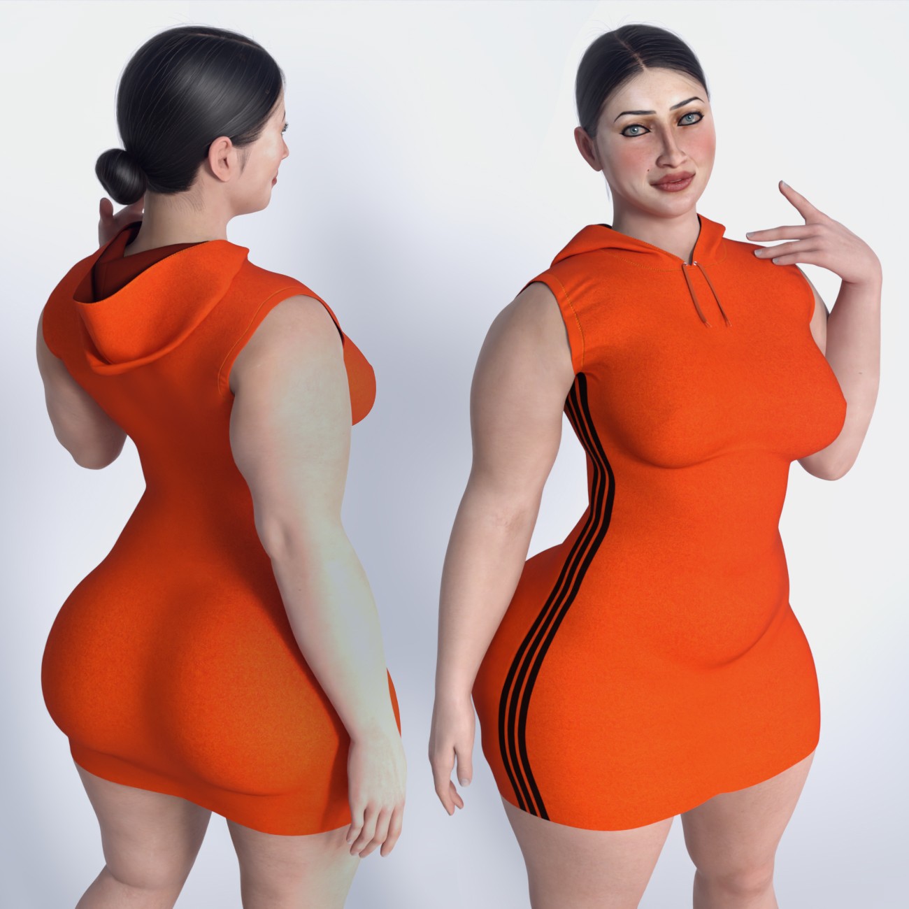 EliteDZ_Hoodie Dress G8F by N/A