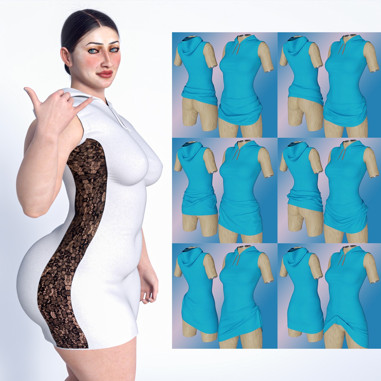 EliteDZ_Hoodie Dress G8F by N/A