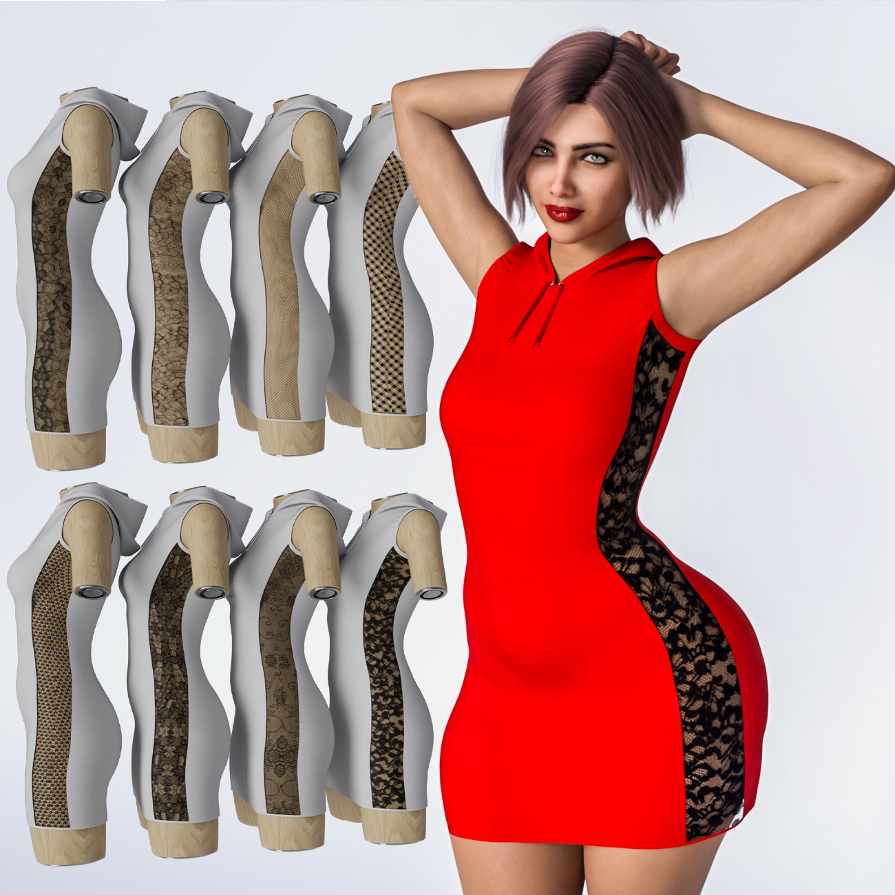 EliteDZ_Hoodie Dress G8F by N/A