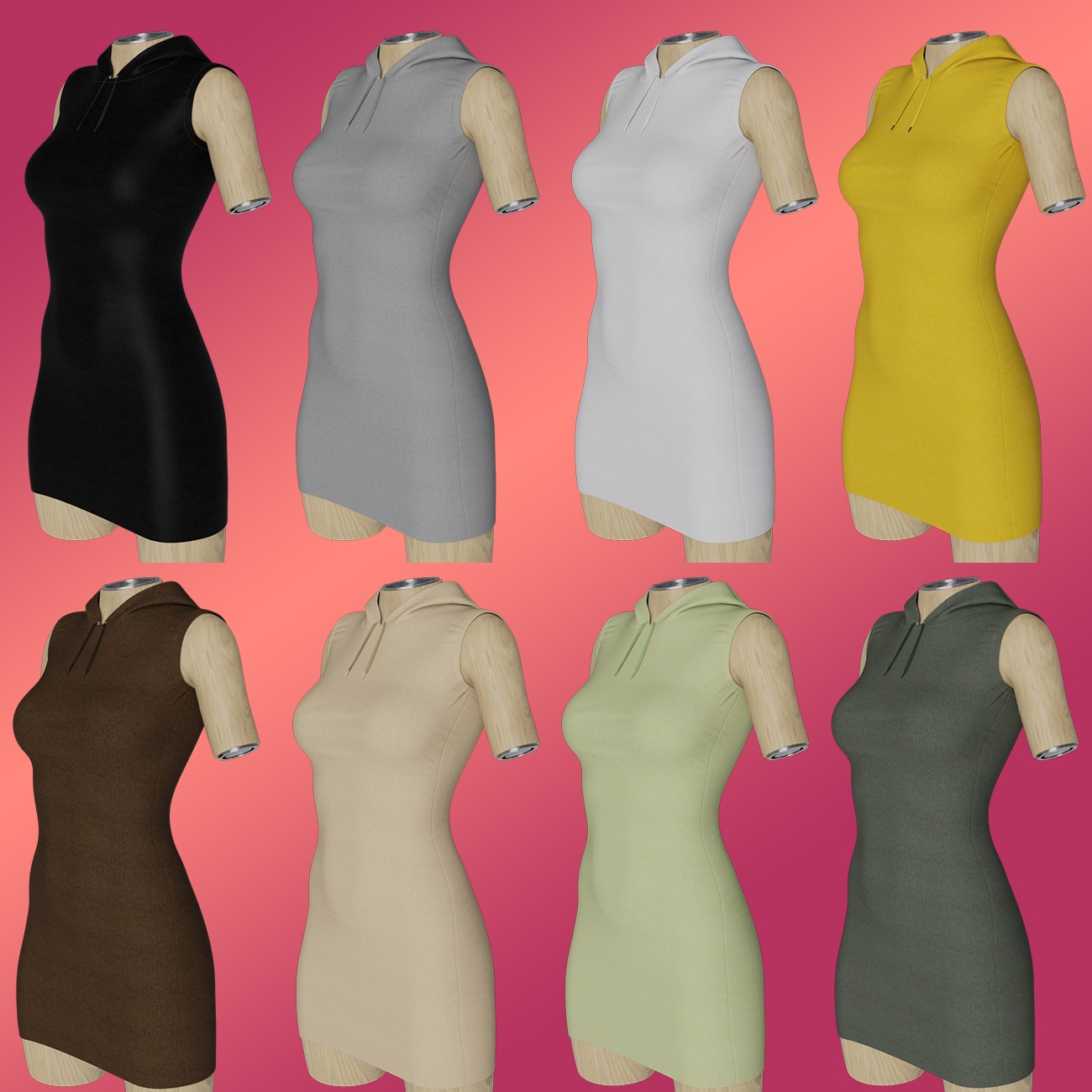EliteDZ_Hoodie Dress G8F by N/A