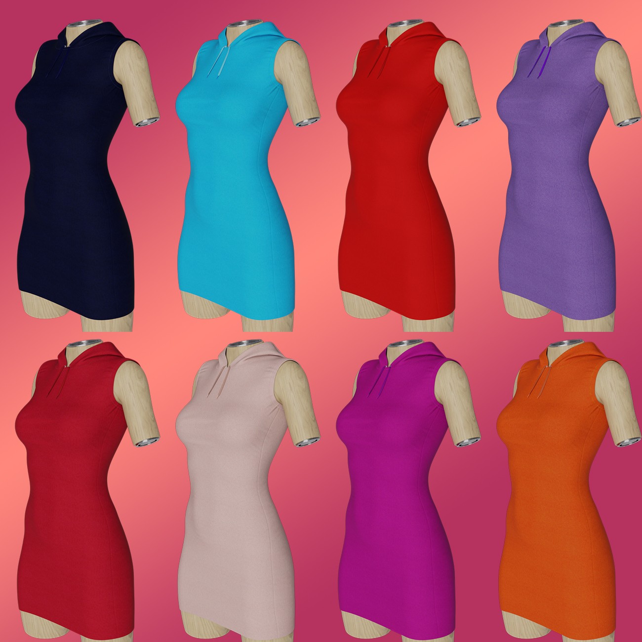 EliteDZ_Hoodie Dress G8F by N/A