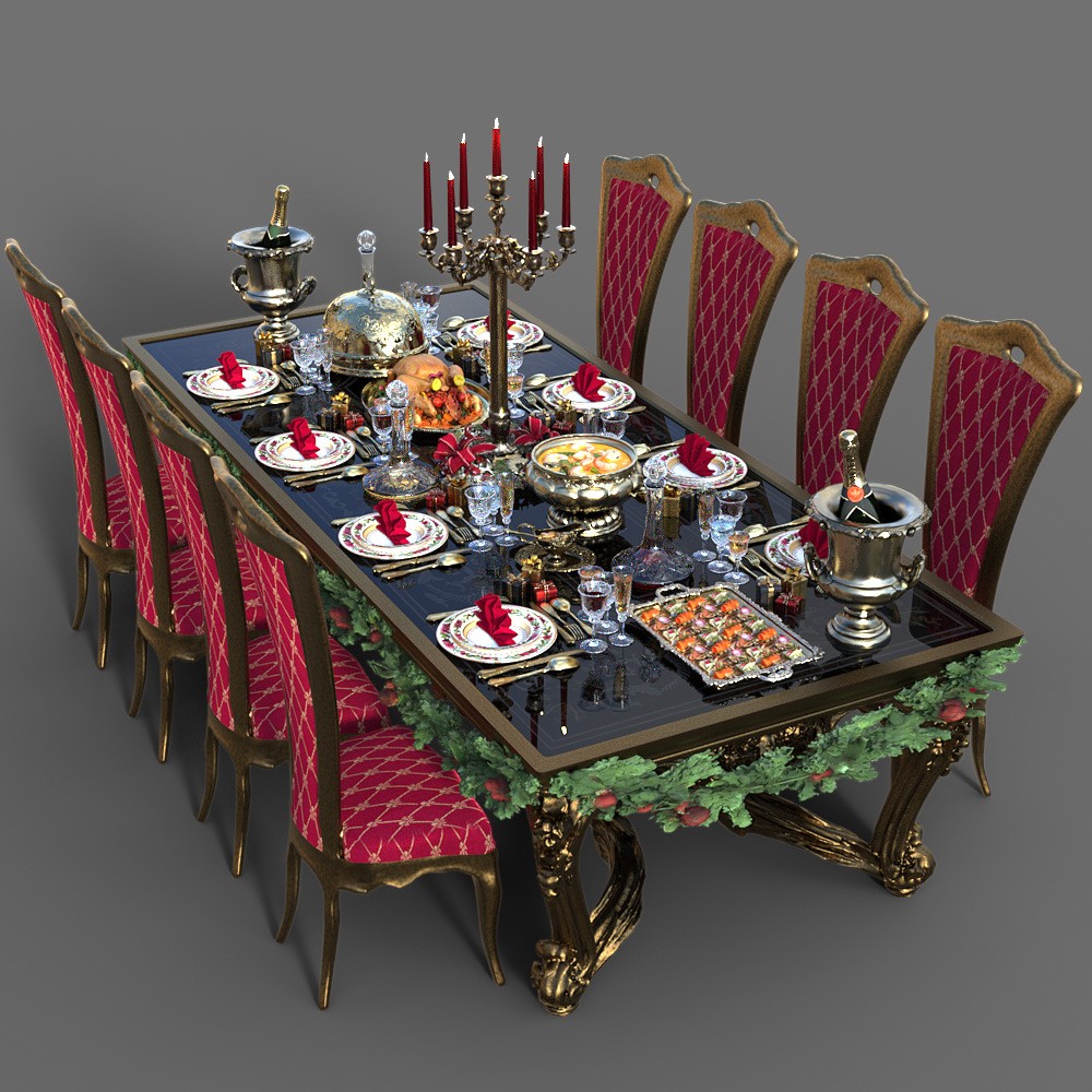 Christmas Table for Daz Studio by N/A