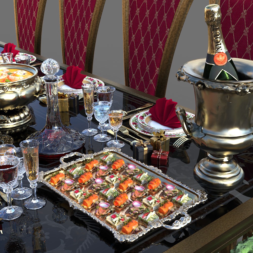 Christmas Table for Daz Studio by N/A
