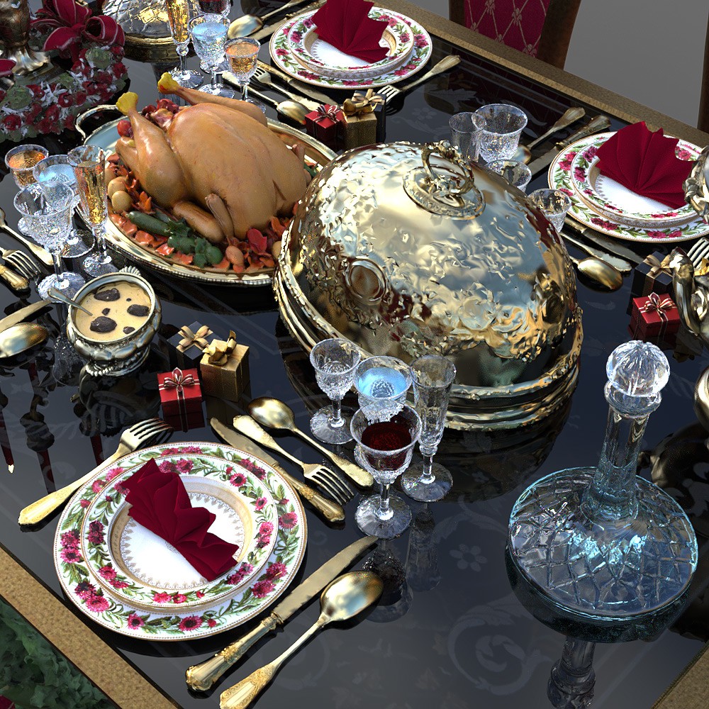 Christmas Table for Daz Studio by N/A