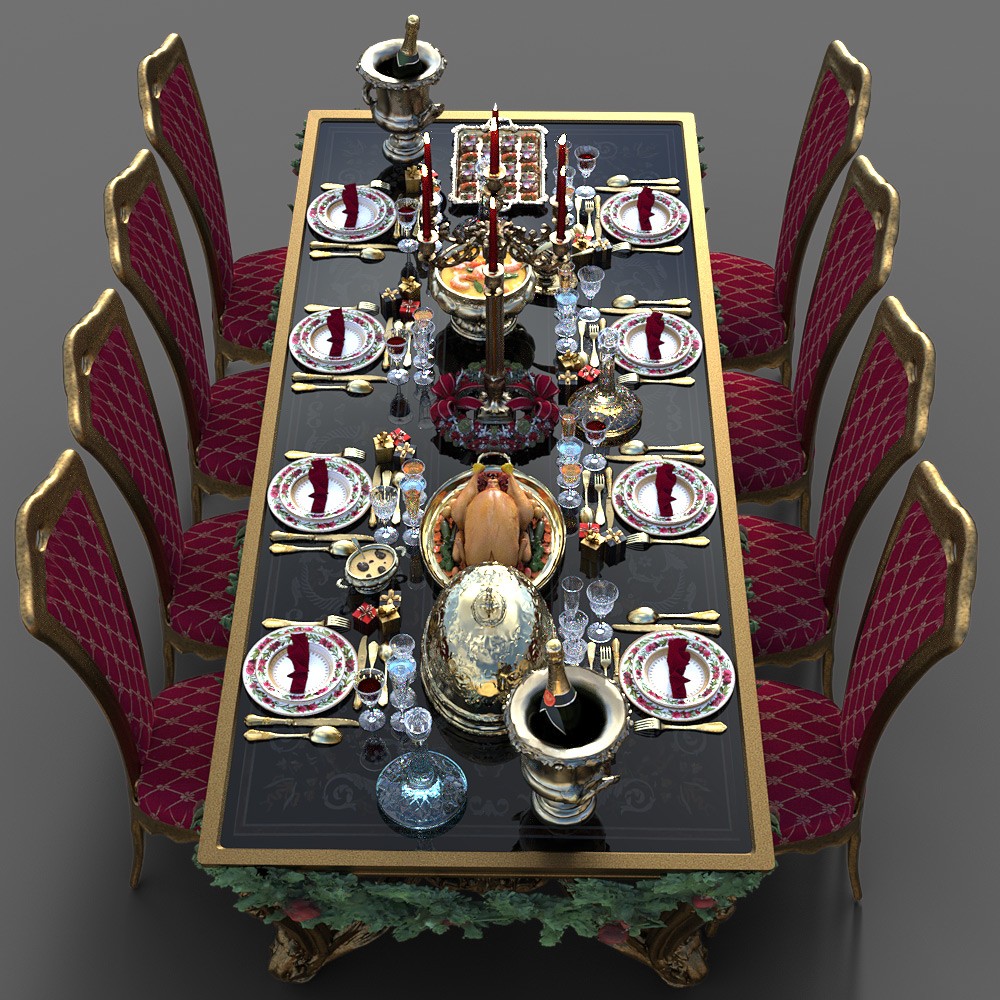 Christmas Table for Daz Studio by N/A