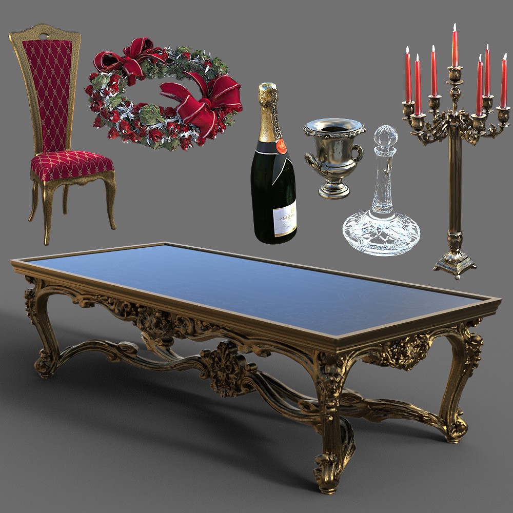 Christmas Table for Daz Studio by N/A