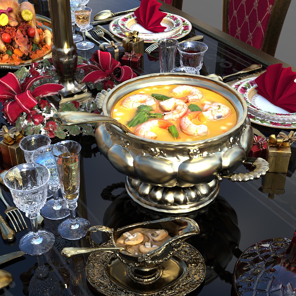 Christmas Table for Daz Studio by N/A