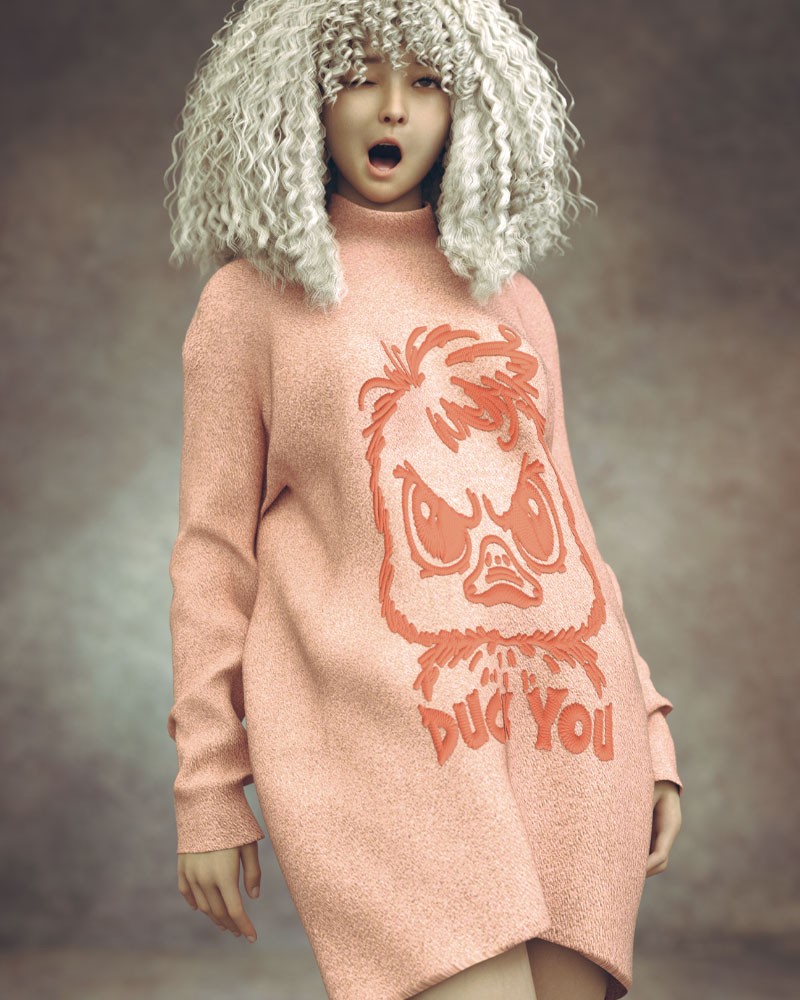 SarcastiKnit  dForce Sweater Outfit for Genesis 9 by N/A