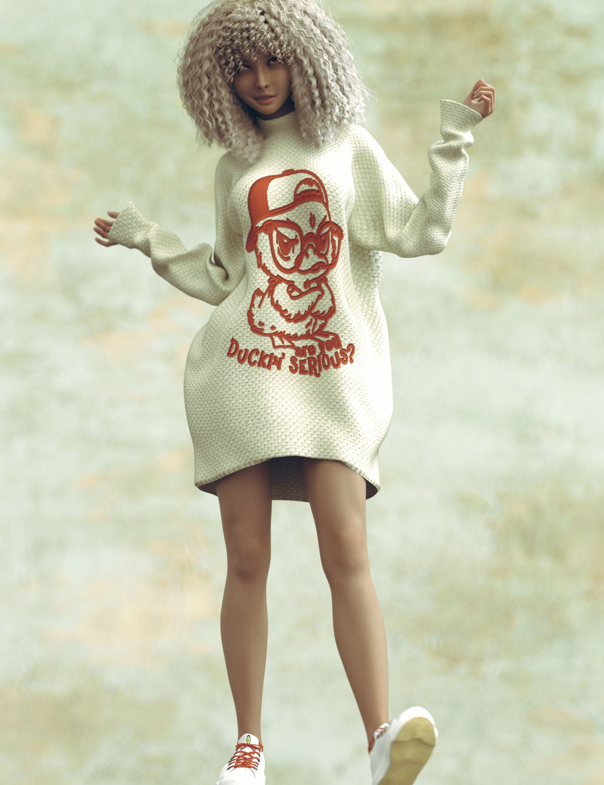 SarcastiKnit  dForce Sweater Outfit for Genesis 9 by N/A