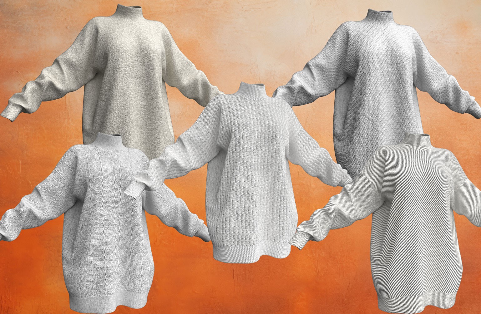 SarcastiKnit  dForce Sweater Outfit for Genesis 9 by N/A