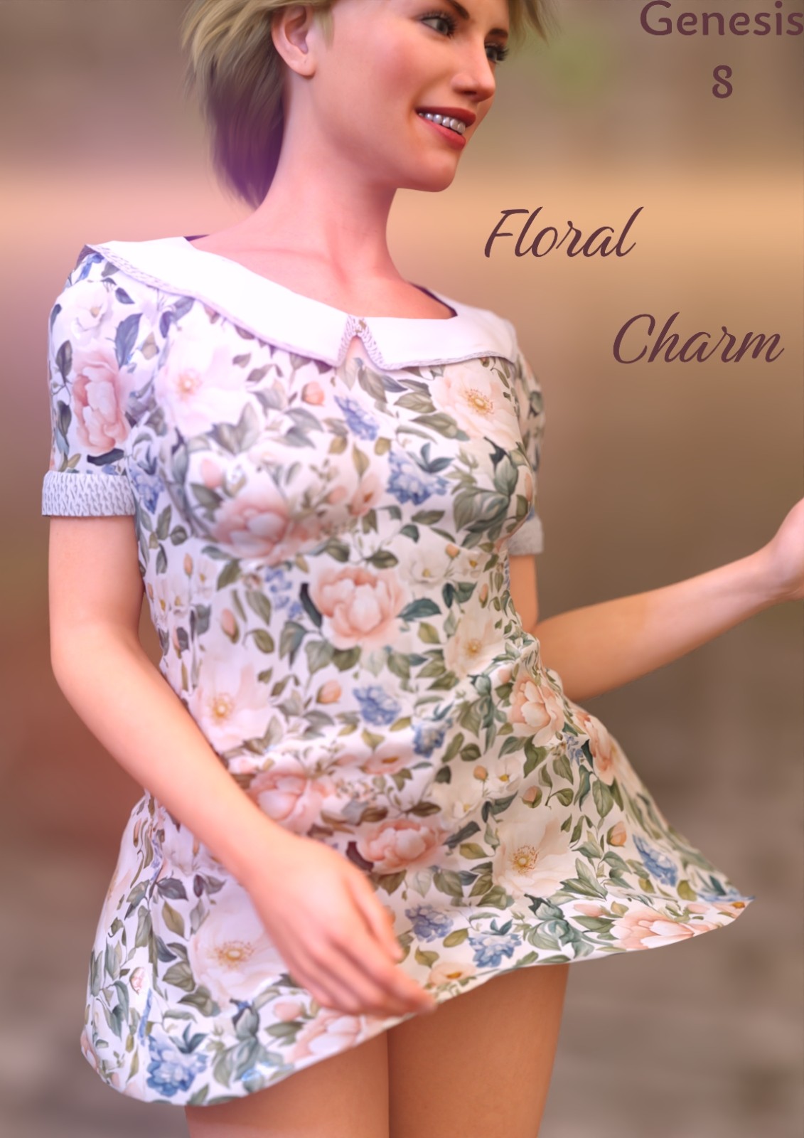 Floral Dress for Genesis 8 Female by N/A
