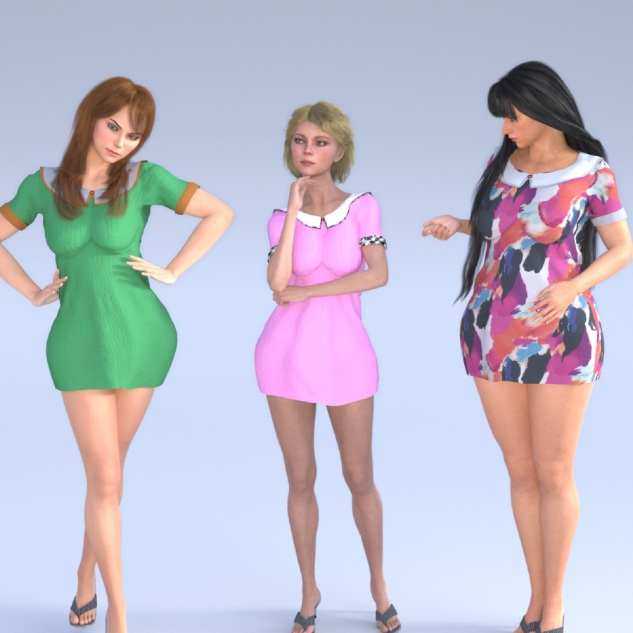 Floral Dress for Genesis 8 Female by N/A