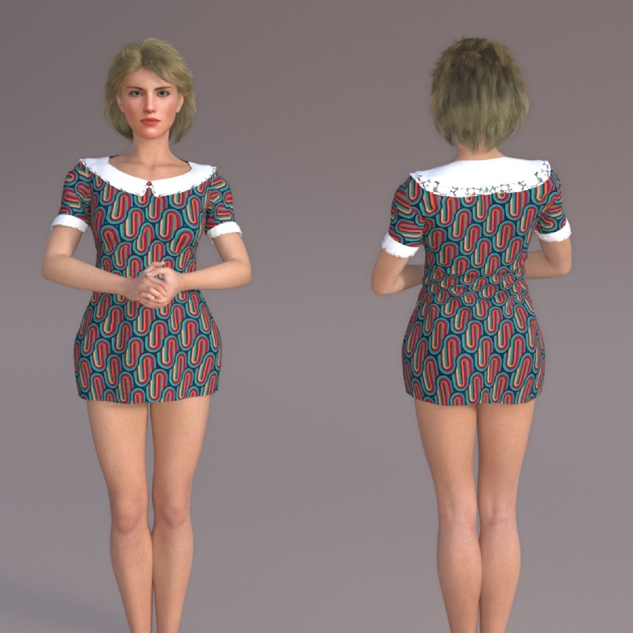 Floral Dress for Genesis 8 Female by N/A