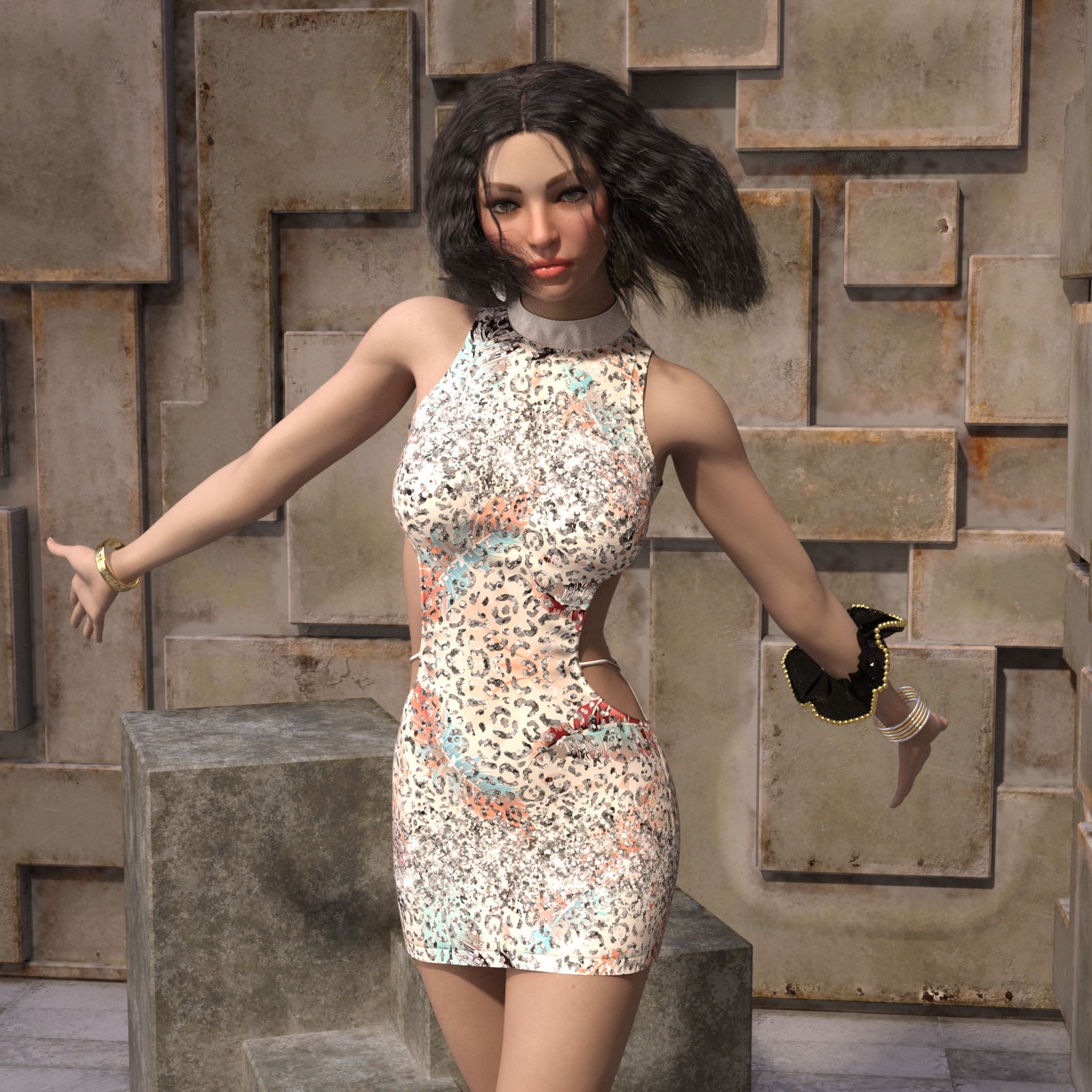 DA-Trendy for dForce Short Strappy Dress G8-8.1 Female(s) by SuperMassive by N/A