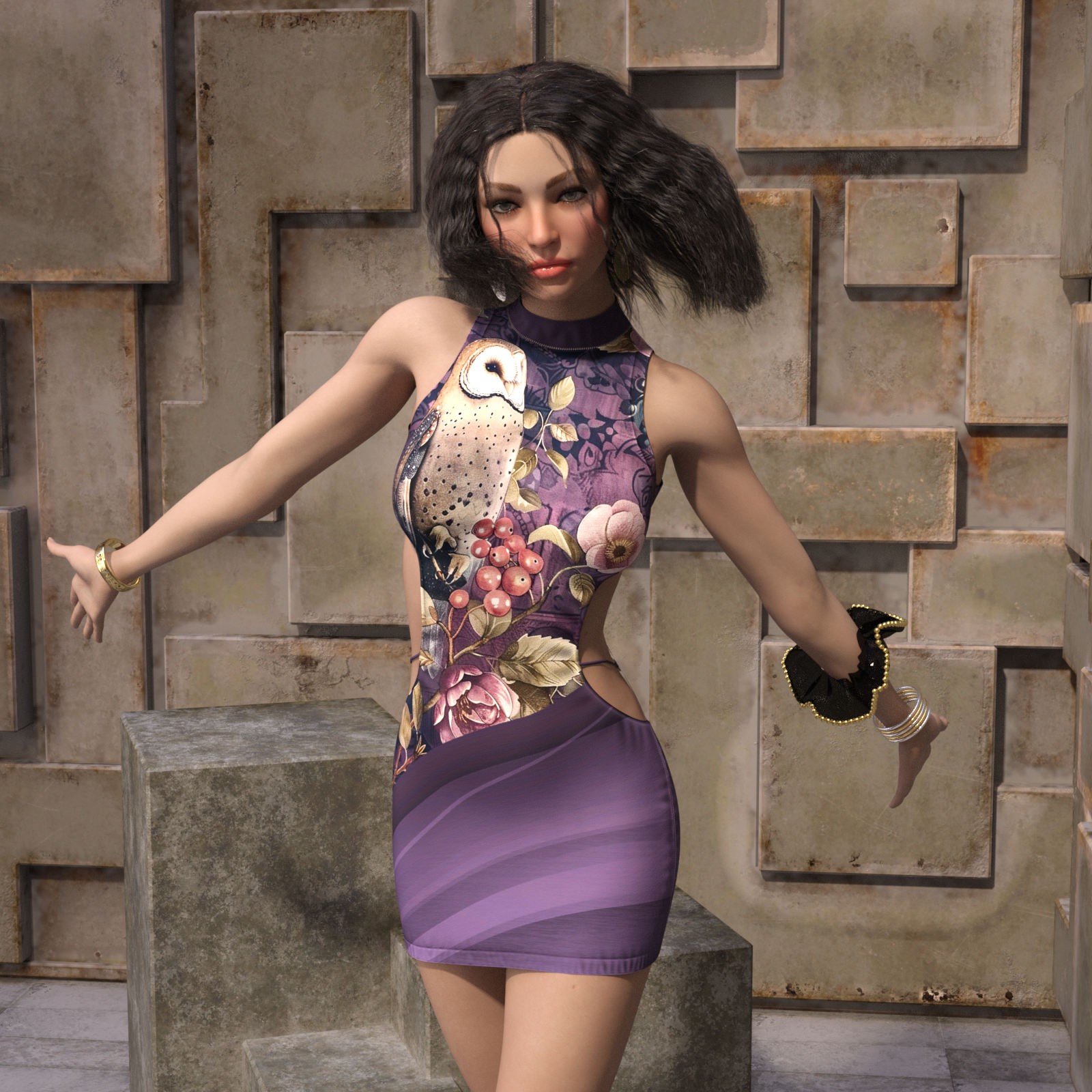 DA-Trendy for dForce Short Strappy Dress G8-8.1 Female(s) by SuperMassive by N/A