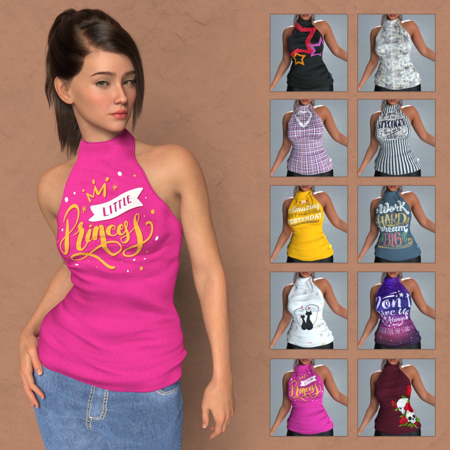 AO Casual Top for Genesis 9 Feminine by N/A