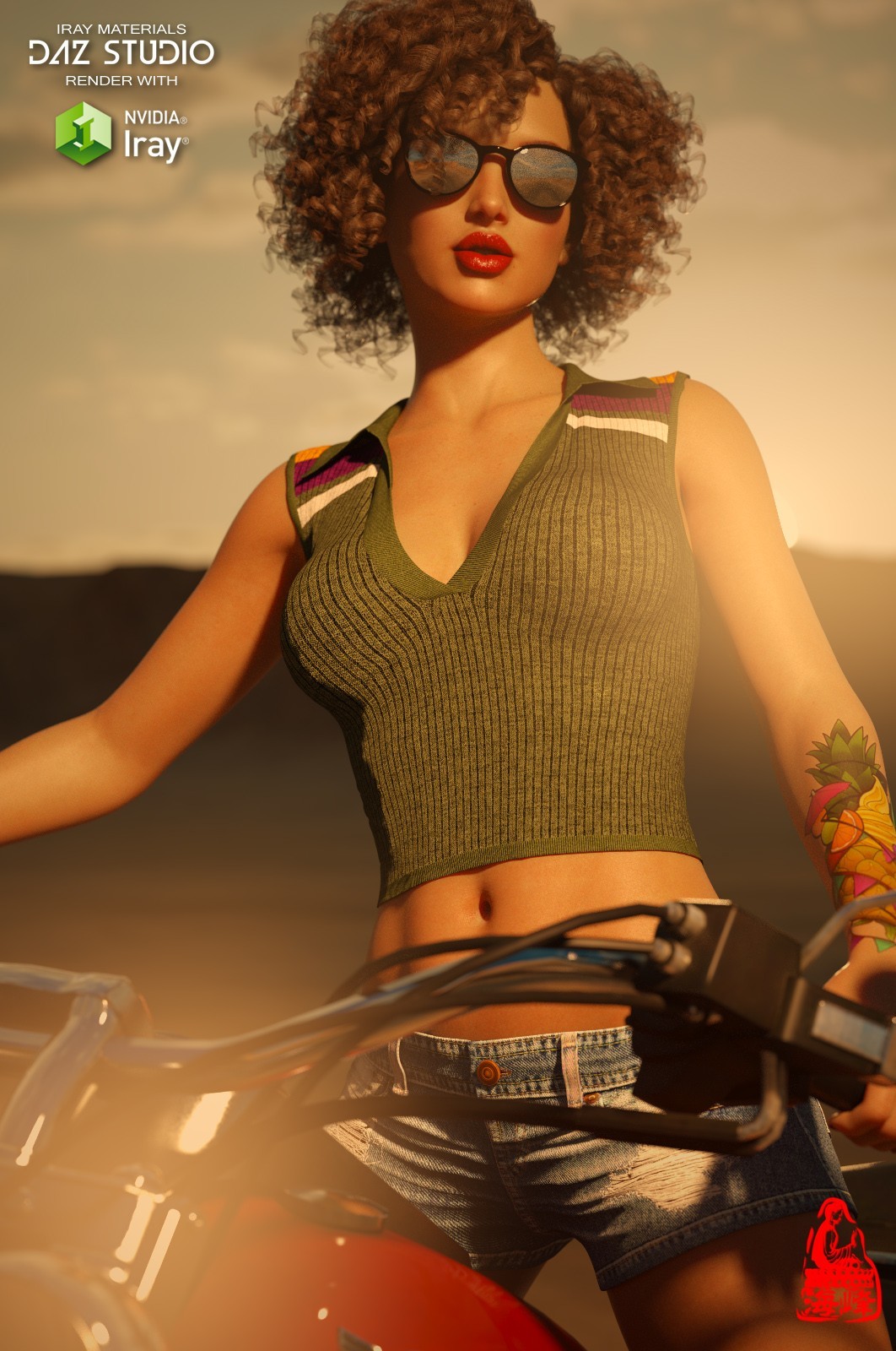 dForce V-neck Tank for Genesis 8 & 8.1 Females by N/A