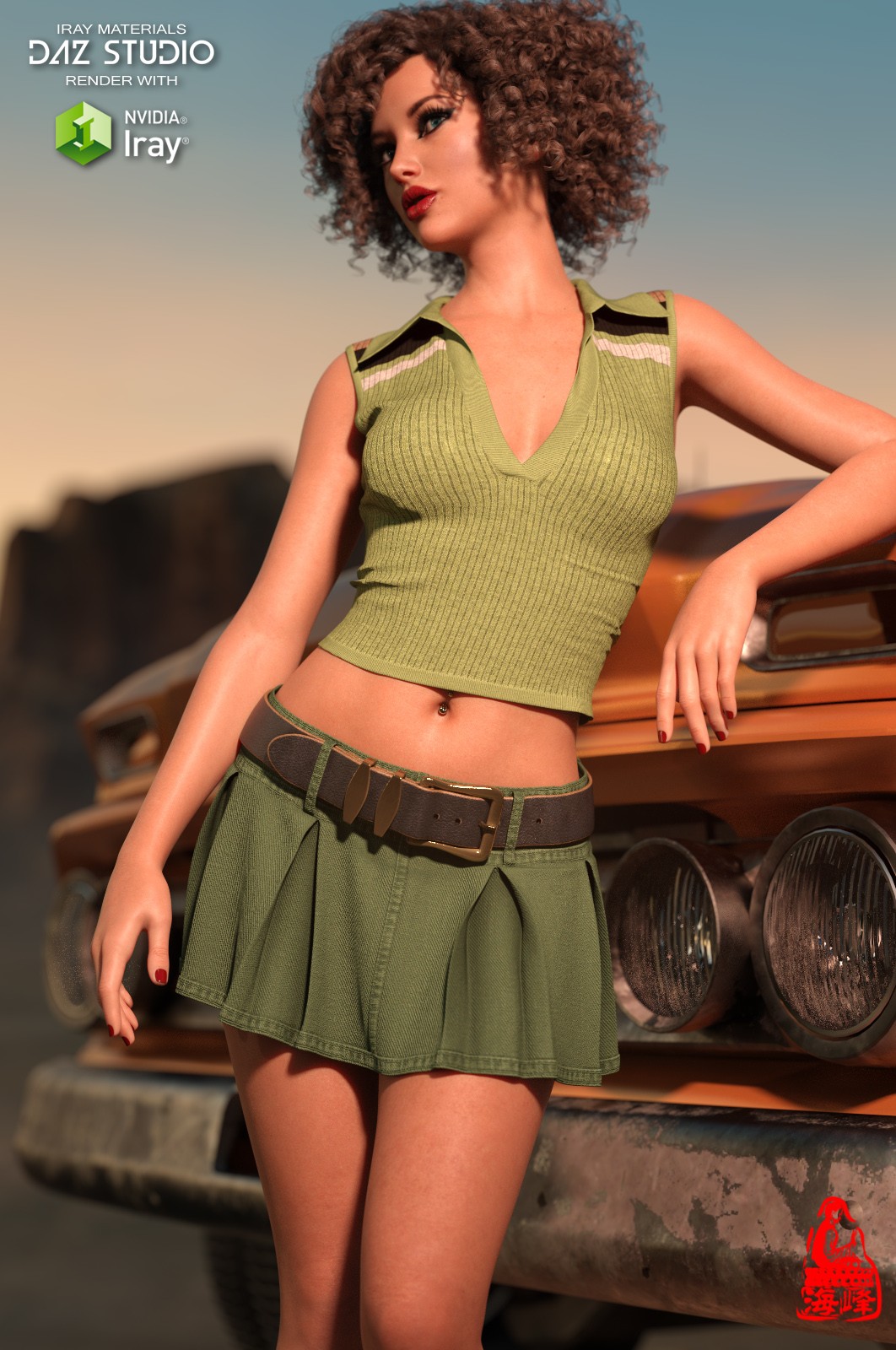 dForce V-neck Tank for Genesis 8 & 8.1 Females by N/A