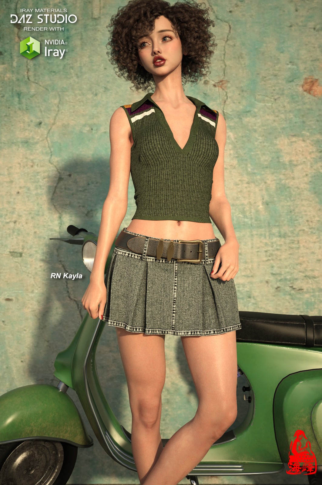 dForce V-neck Tank for Genesis 8 & 8.1 Females by N/A