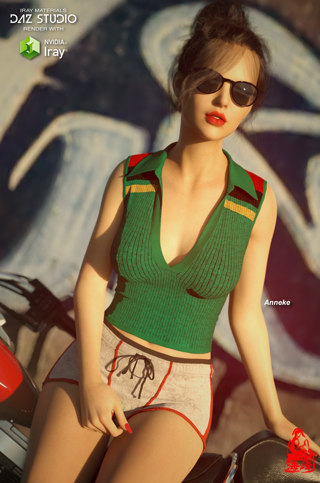 dForce V-neck Tank for Genesis 8 & 8.1 Females by N/A
