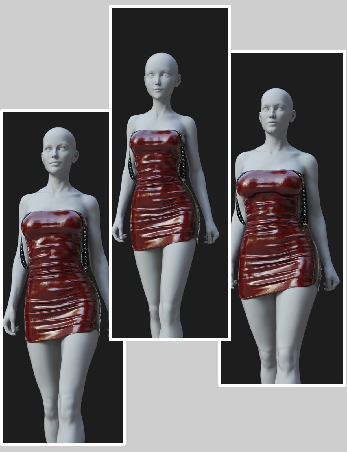 dForce Edgy Tube Dress Genesis 8-8.1Female by N/A