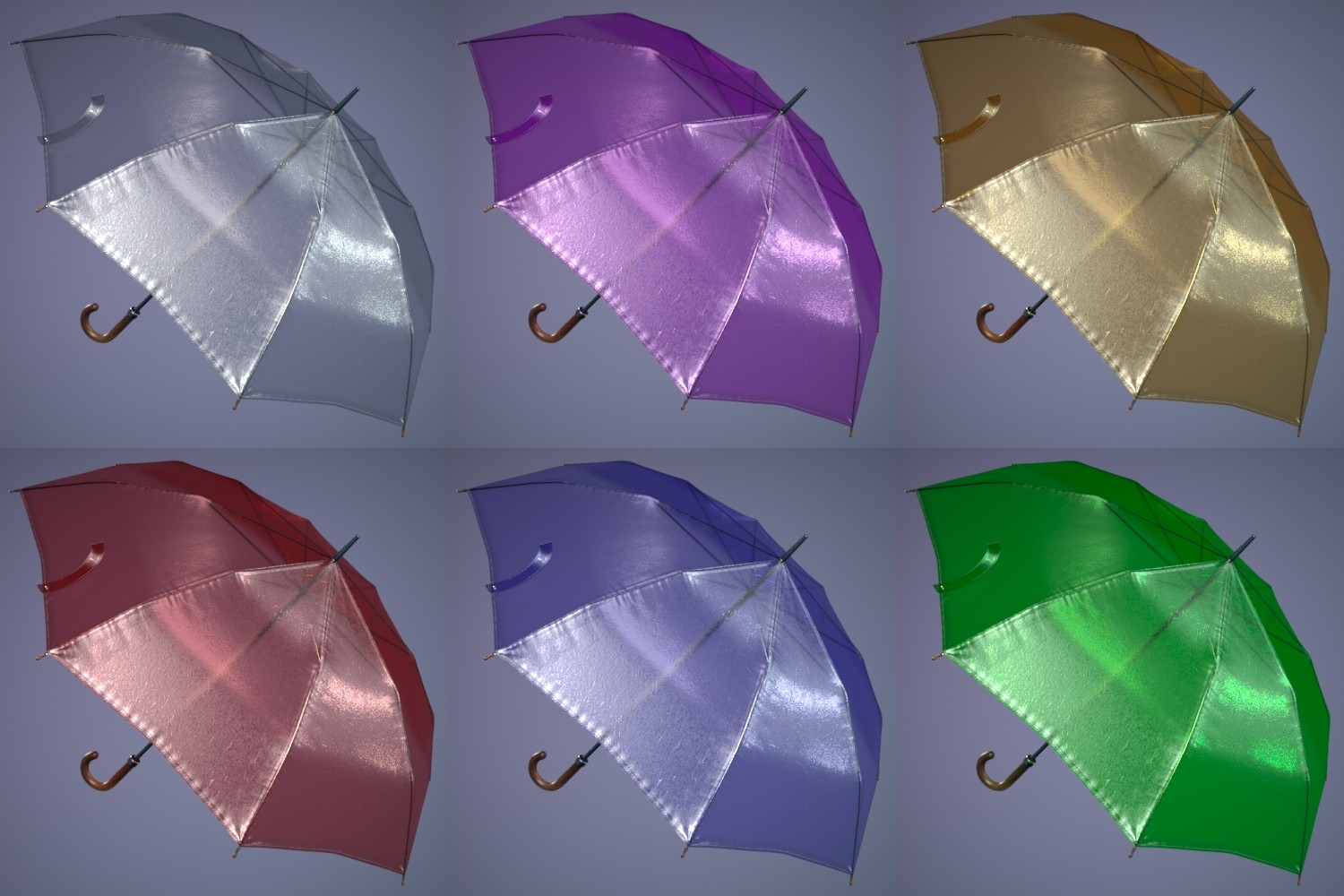Fully opening dForce Classic Umbrella with poses for the G8M, G8F, and G9 by N/A