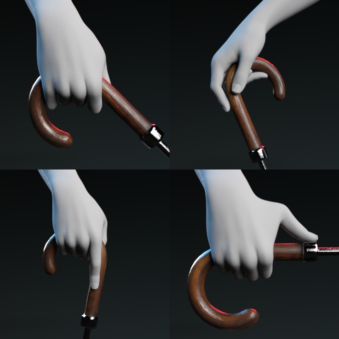 Fully opening dForce Classic Umbrella with poses for the G8M, G8F, and G9 by N/A