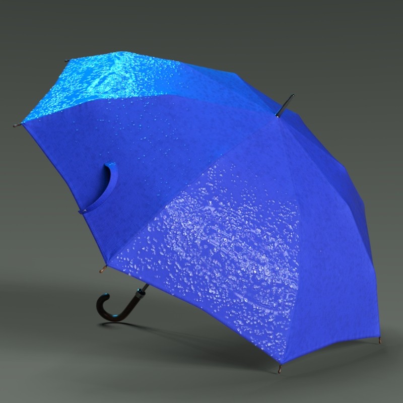 Fully opening dForce Classic Umbrella with poses for the G8M, G8F, and G9 by N/A