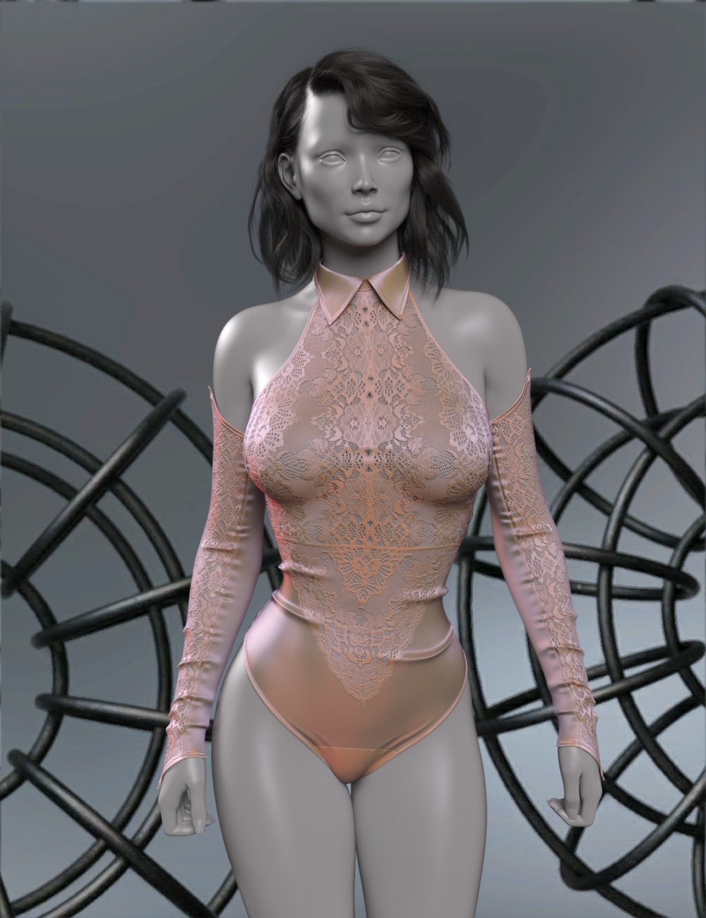 VERSUS - dForce Collared Bodysuit Genesis 8-8.1Female by N/A