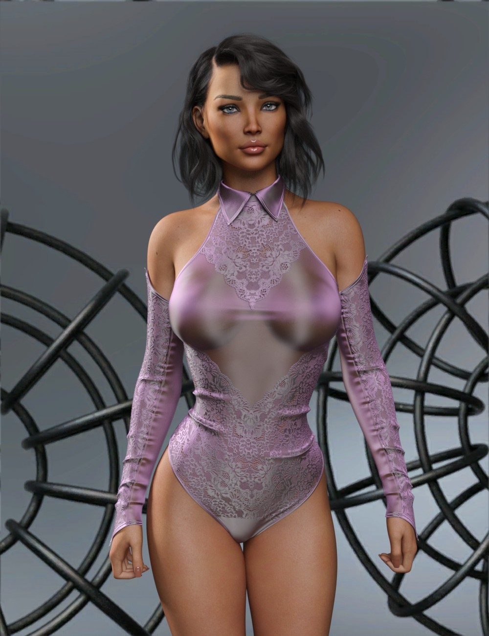 VERSUS - dForce Collared Bodysuit Genesis 8-8.1Female by N/A